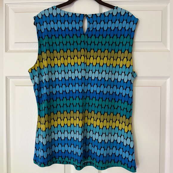 Calvin Klein, Sleeveless, XL, multi-color blouse top - Picture 2 of 3